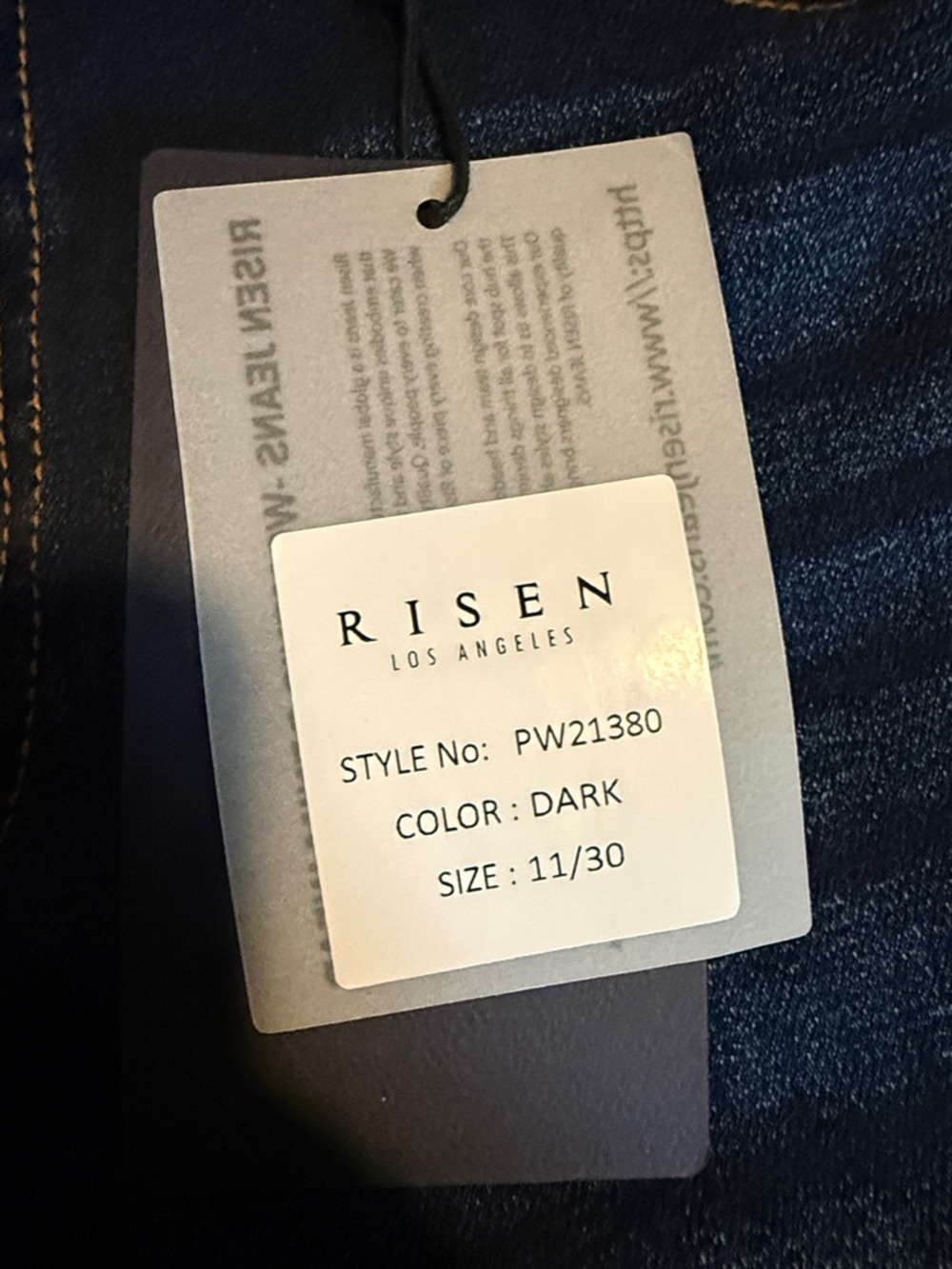 Women's Dark Blue Bootcut Jeans - Picture 4 of 4